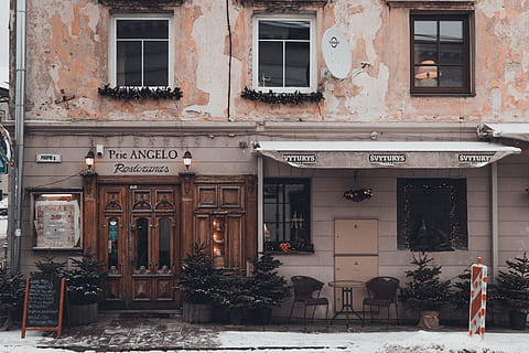 Prie Angelo store front, chair, furniture, home decor, restaurant HD wallpaper