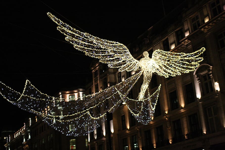 london, united kingdom, xmas angels, ángeles de navidad, christmas angels, HD wallpaper