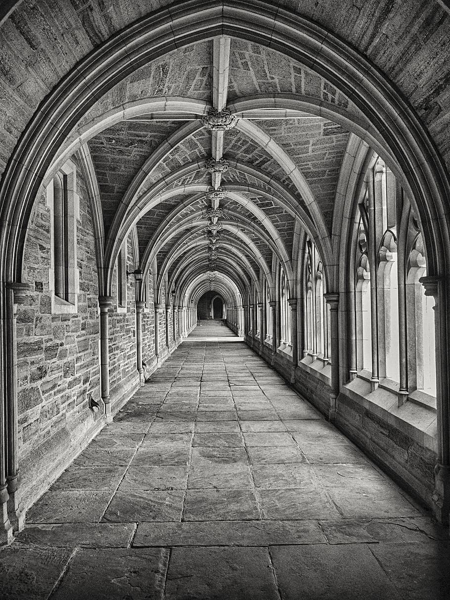 cross-coat, cloister, architecture, religious, christianity, HD wallpaper