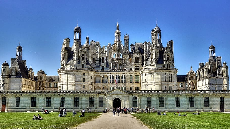 chateau, chambord, construction, architecture, building, human HD wallpaper