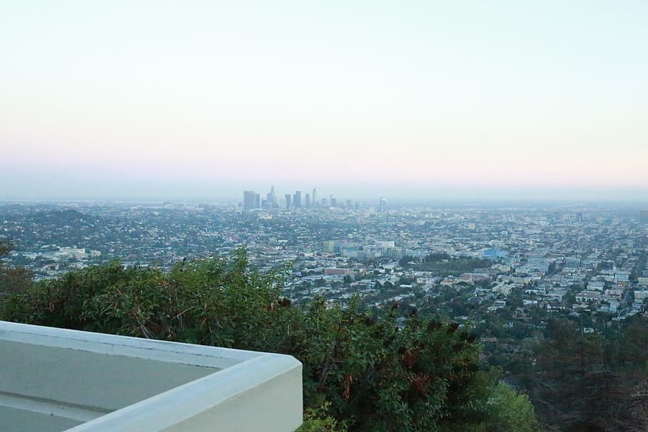 los angeles, griffith observatory, united states, sunset, california, HD wallpaper