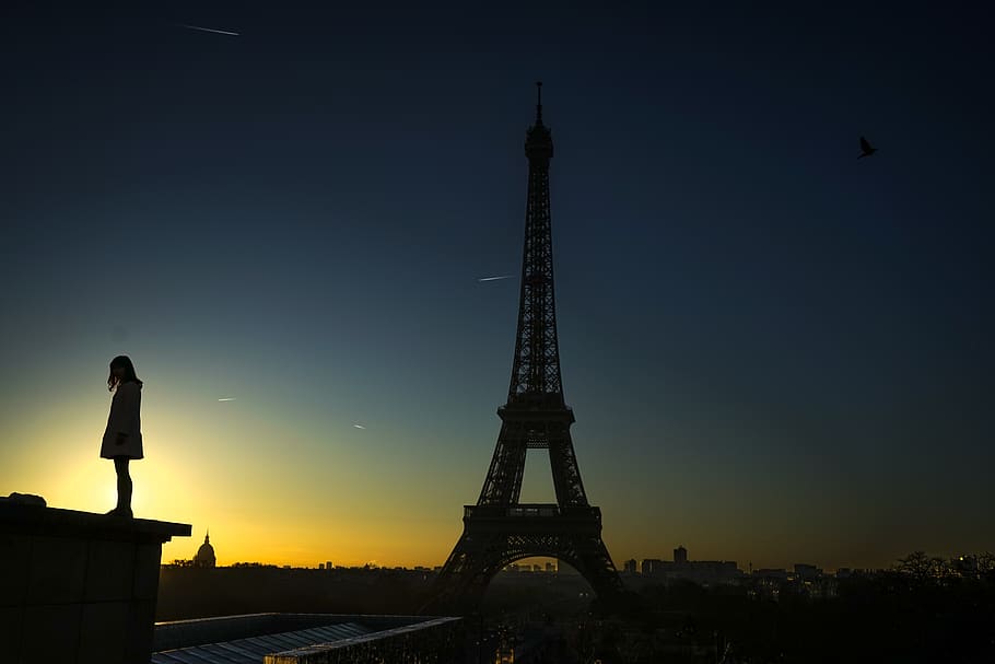Eiffel Tower, Paris, building, architecture, human, person, spire HD wallpaper