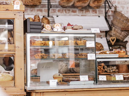 assorted pastry products, food, food and drink, store, choice HD wallpaper
