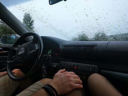 Person Holding Person's Leg, car, dashboard, drive, driver, hand HD wallpaper