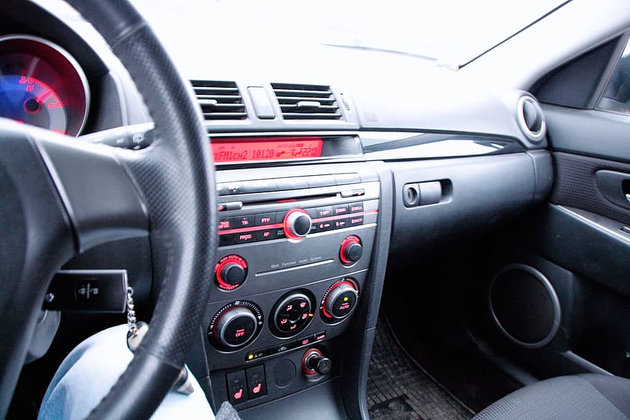 car, dashboard, panel, horizontal, automobile, inside, transportation HD wallpaper