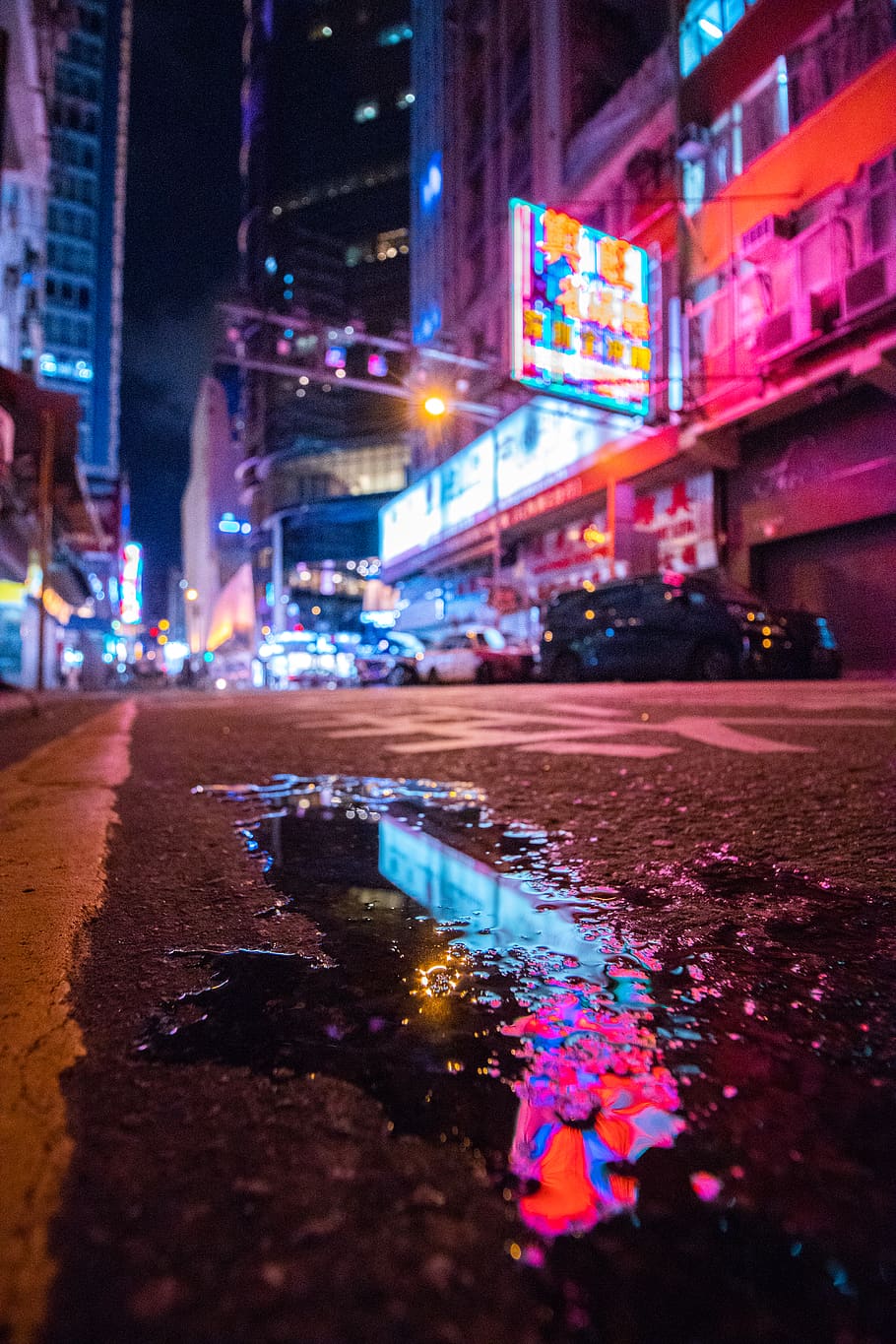 multicolored LED signage, night, illuminated, city, building exterior HD wallpaper