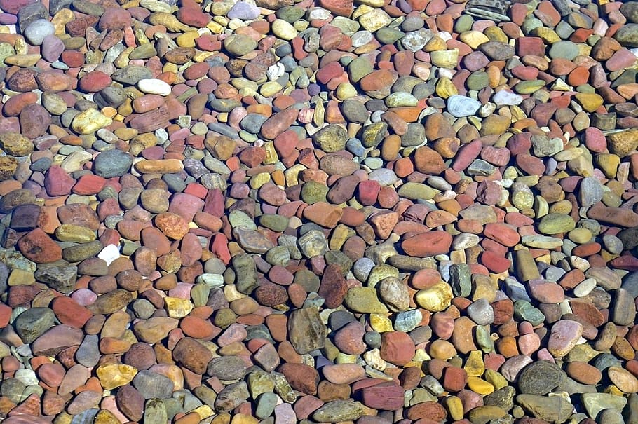 pebbles under water, stones, lake, mcdonald, glacier, national, HD wallpaper
