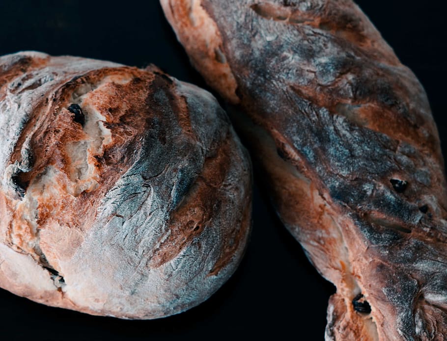 brown bread, food, bun, pork, french loaf, bread loaf, ham, pita HD wallpaper