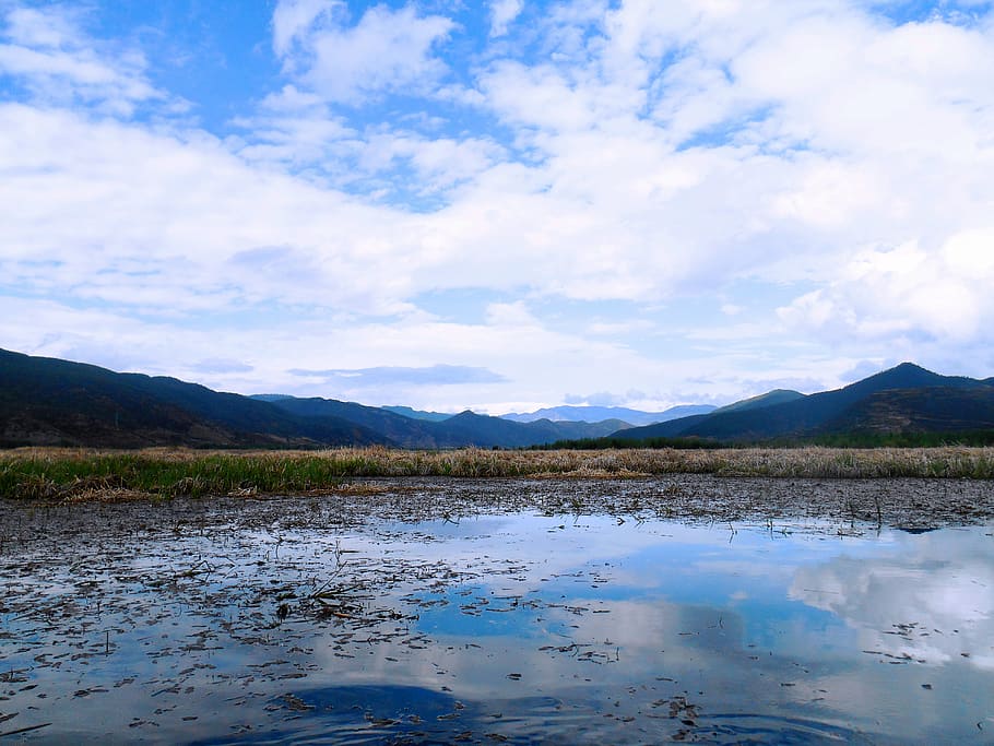 china, sky, cloud - sky, water, mountain, scenics - nature HD wallpaper