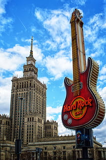 Hard Rock Cafe, building, tower, spire, architecture, steeple HD wallpaper