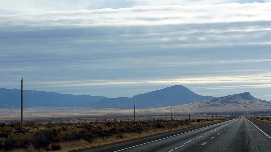road, stretch, mountain, mountains, desert, roadtrip, travel HD wallpaper