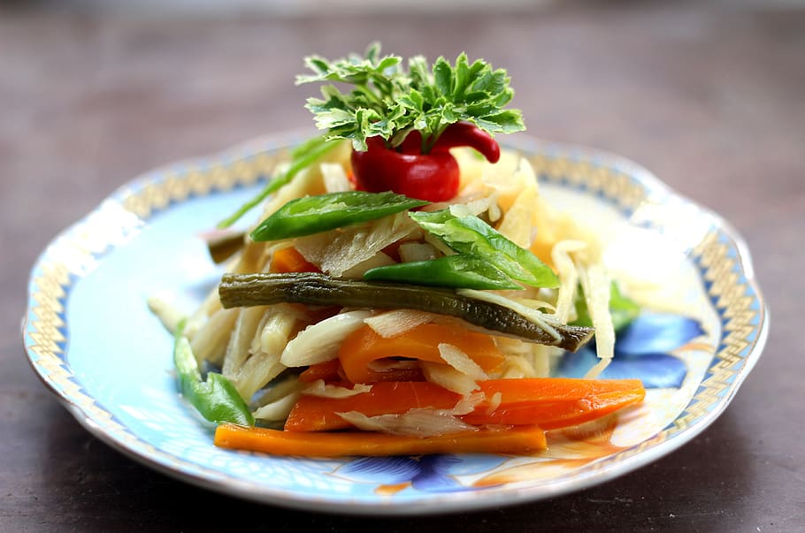 fresh, appetizer, spicy, appetizing, cuisine, asian, tasty HD wallpaper
