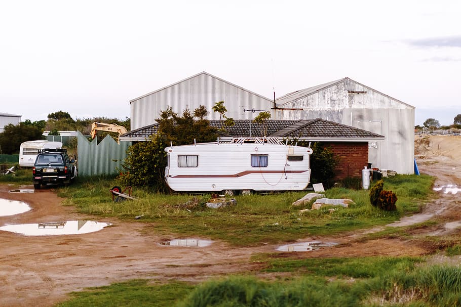 australia, ceduna, caravan, landscape, bush, architecture, building exterior HD wallpaper