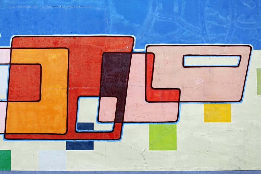 wall, art, tile, rectangles, colorful, painting, freiburg, no people HD wallpaper