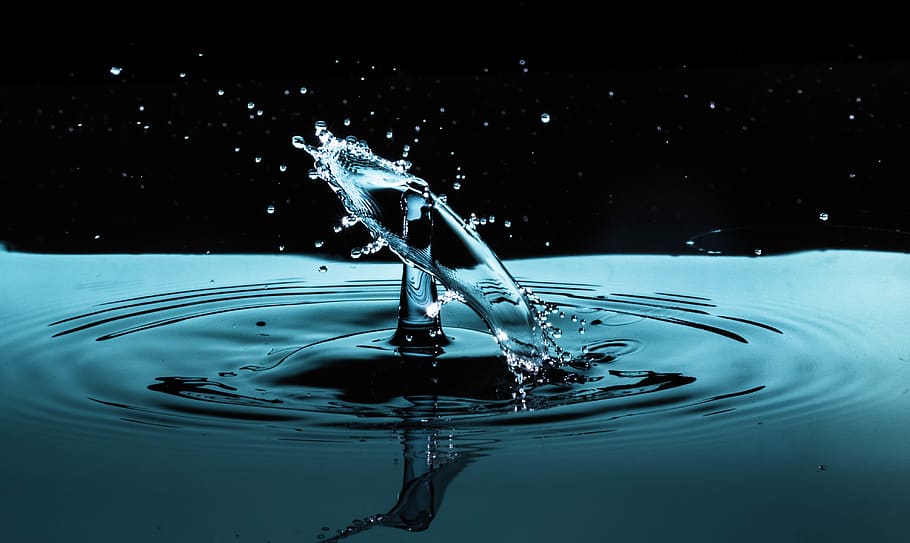 waterdrops, splashing, rippled, motion, waterfront, no people HD wallpaper
