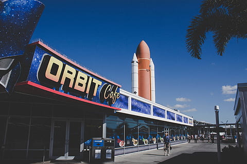 Orbit Cafe during daytime, person, human, transportation, aircraft HD wallpaper
