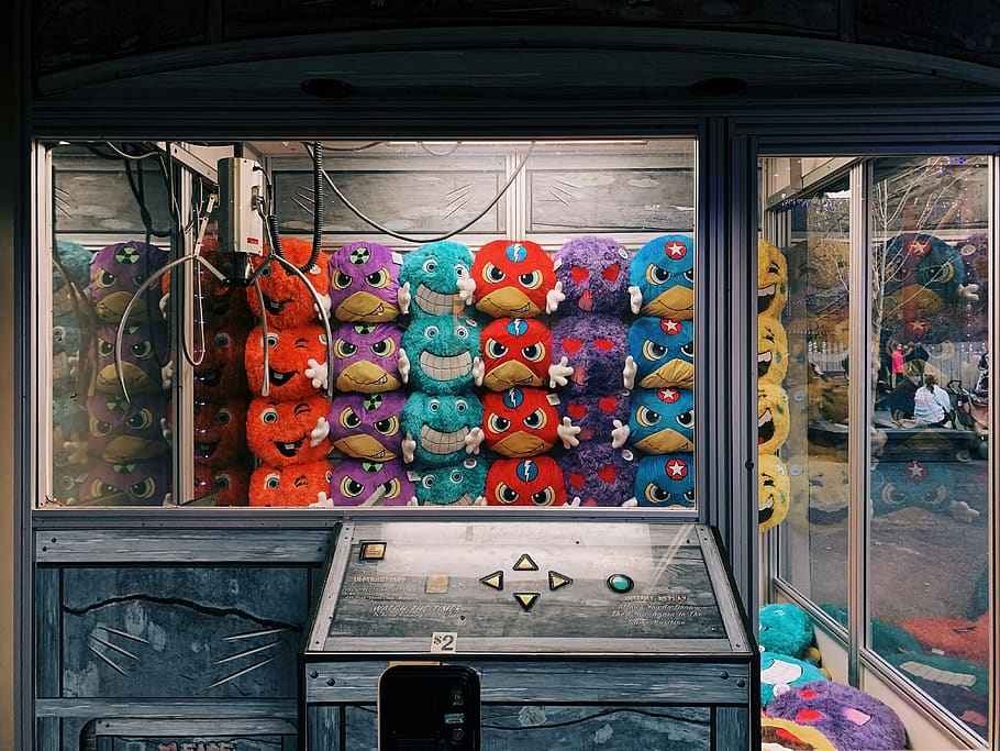 assorted plush toy lot, multi colored, large group of objects HD wallpaper