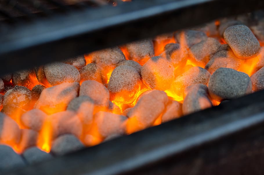 embers, fire, burn, hot, heat, glow, flame, fireplace, campfire HD wallpaper