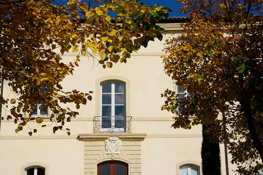 france, fall, yello, building, window, architecture, building exterior HD wallpaper