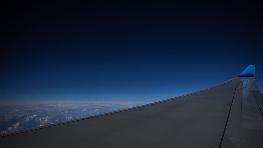 plane, sky, fly, flight, blue, clouds, cloudysky, up, upinsky HD wallpaper