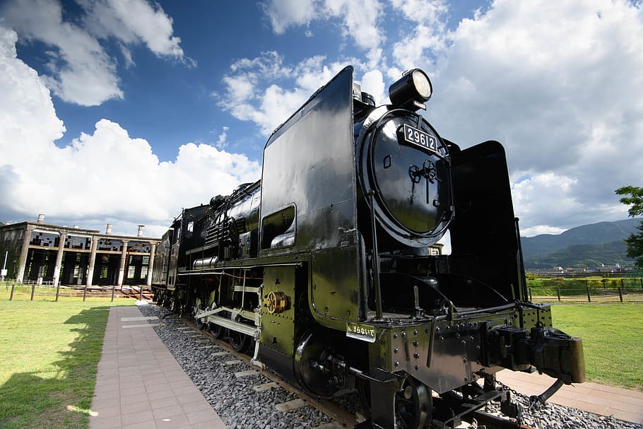 機関車, 機関庫, train, rail transportation, train - vehicle HD wallpaper