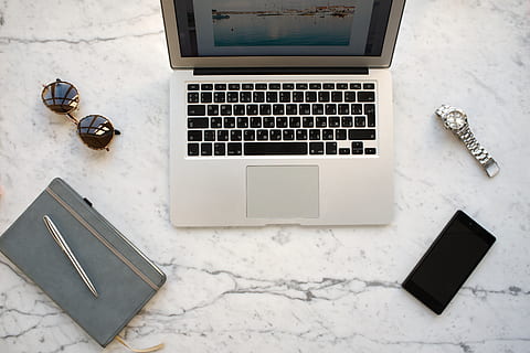 laptop, computer, technology, business, desk, table, office HD wallpaper