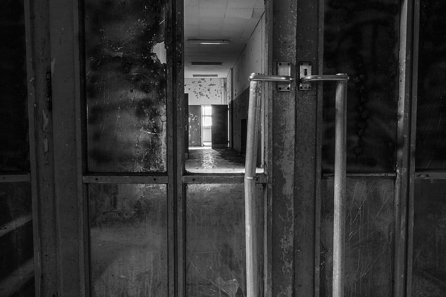door, broken, window, old, construction, architecture, room HD wallpaper