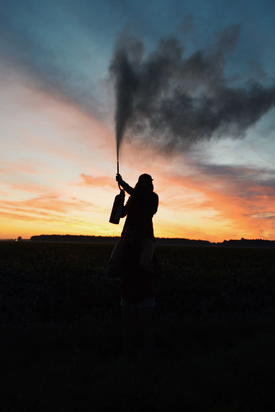 canada, l'assomption, sunset, silhouette, one person, sky, standing HD wallpaper
