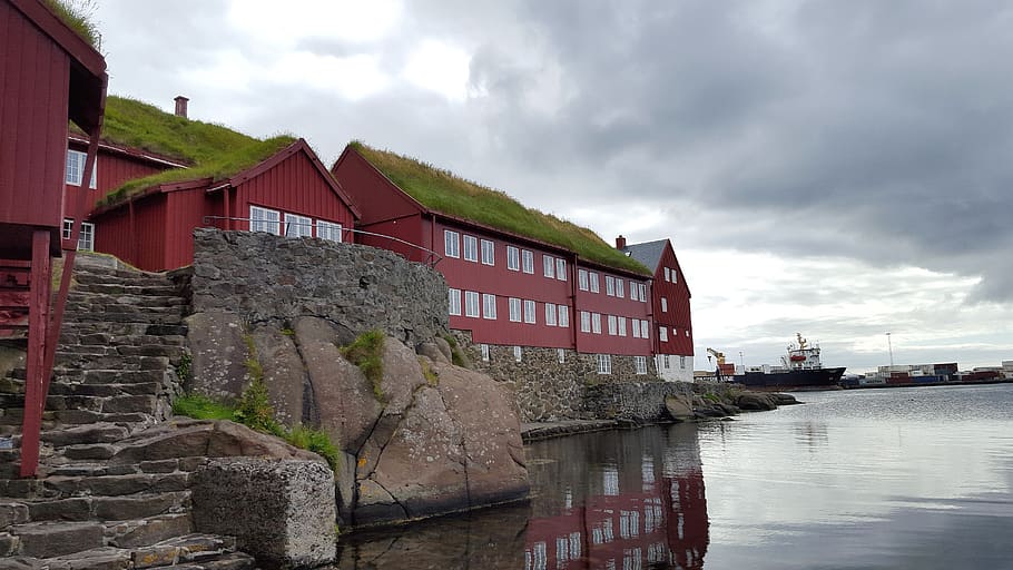 torshavn, faroer islands, faro islands, europe, water, architecture, HD wallpaper