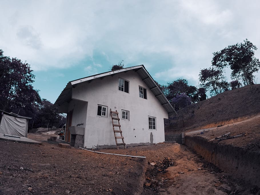 White Concrete House, architecture, home, panama, building exterior HD wallpaper