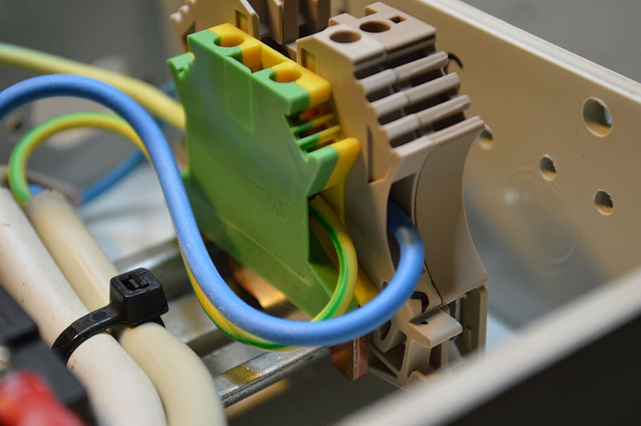 connections, electronics, wires, terminal block, close-up, cable HD wallpaper