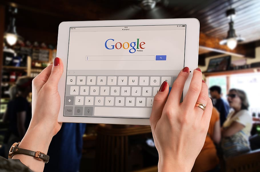 Person Holding White Ipad, apple, gadget, hands, macro, tablet HD wallpaper