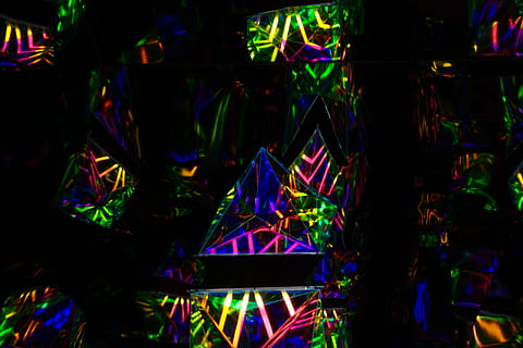multicolored wallpaper, light, laser, powerhouse museum, australia HD wallpaper
