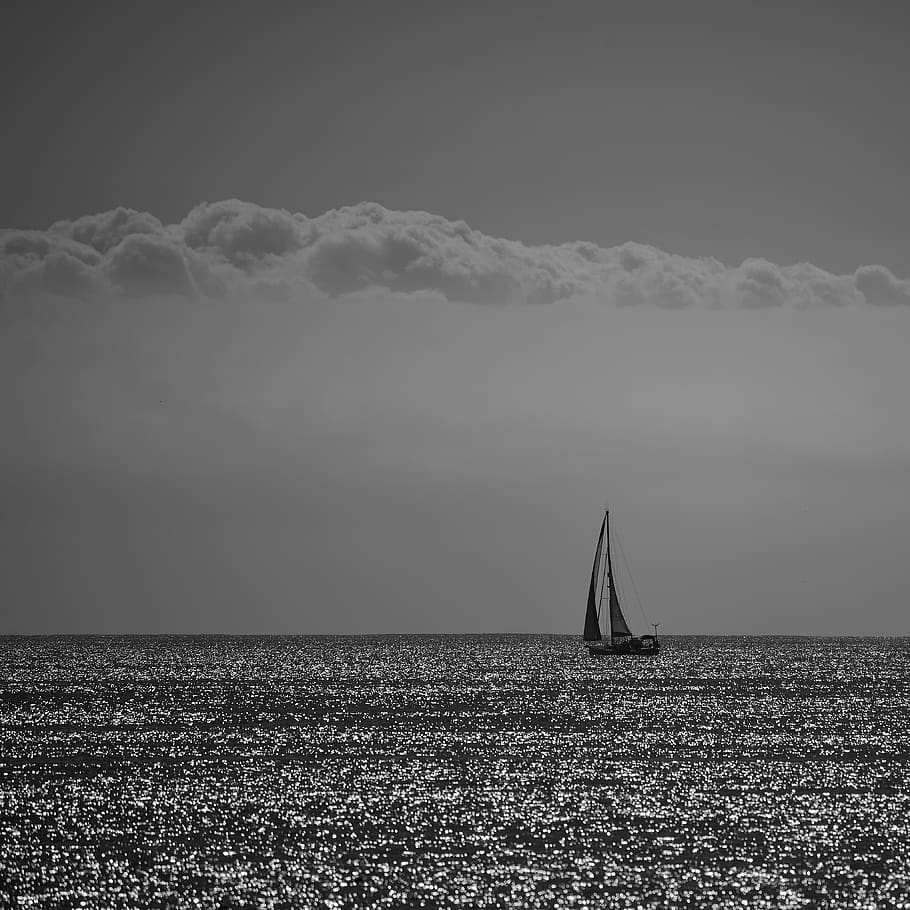 water, sea, sky, nautical vessel, scenics - nature, horizon over water HD wallpaper