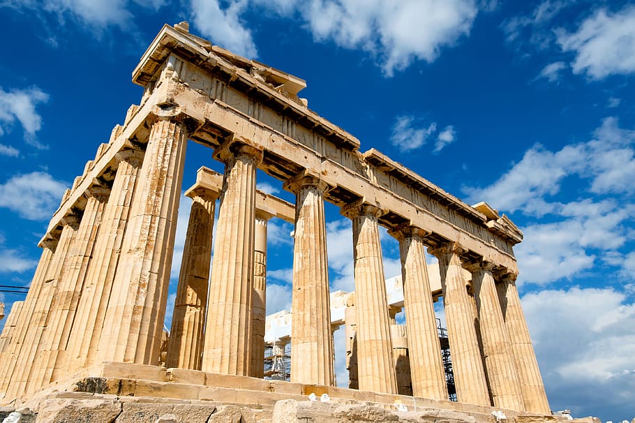 Low Angle Photograph of the Parthenon during Daytime, architecture HD wallpaper