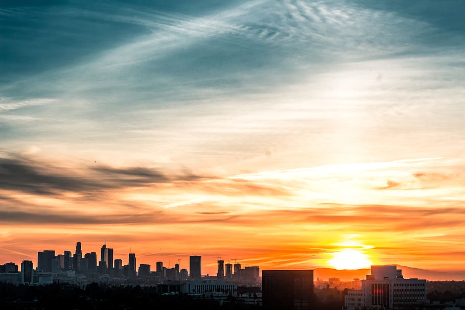 los angeles, united states, light, warm, golden hour, background, HD wallpaper