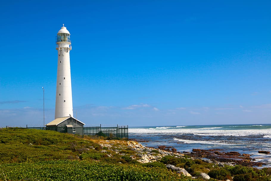 south africa, cape town, lighthouse, beach, architecture, built structure, HD wallpaper