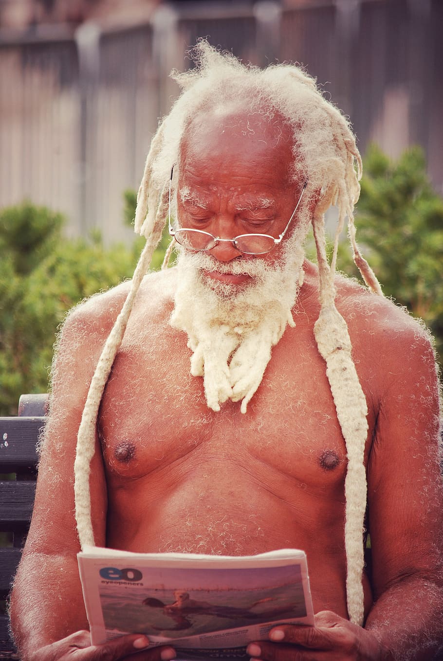 old, reading, knowledge, newspaper, culture, rasta, one person HD wallpaper