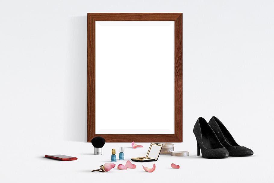 frame, poster, mockup, wall, interior, template, blank, canvas HD wallpaper