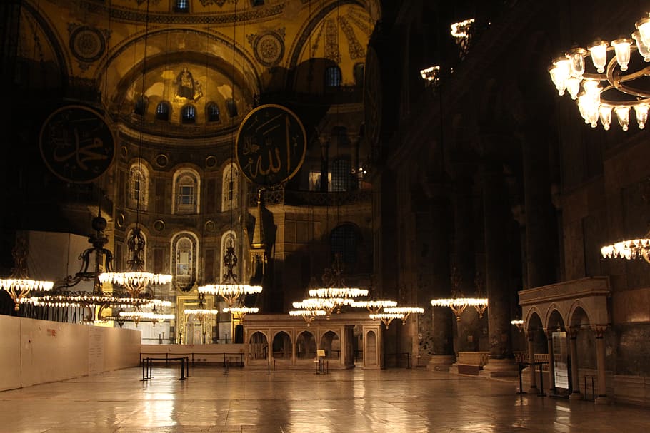 building, architecture, lighting, istanbul, church, turkey HD wallpaper