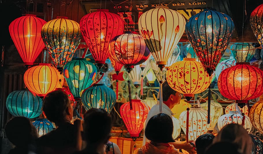 light, night, old, classic, autumn, asian, market, festival HD wallpaper