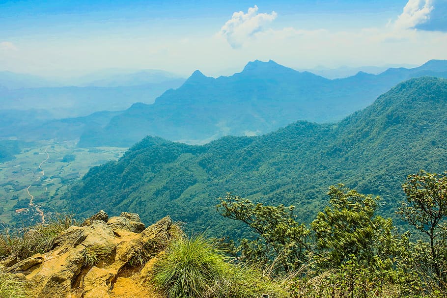 Mountain View, adventure, beautiful, cliff, clouds, dawn, daylight HD wallpaper