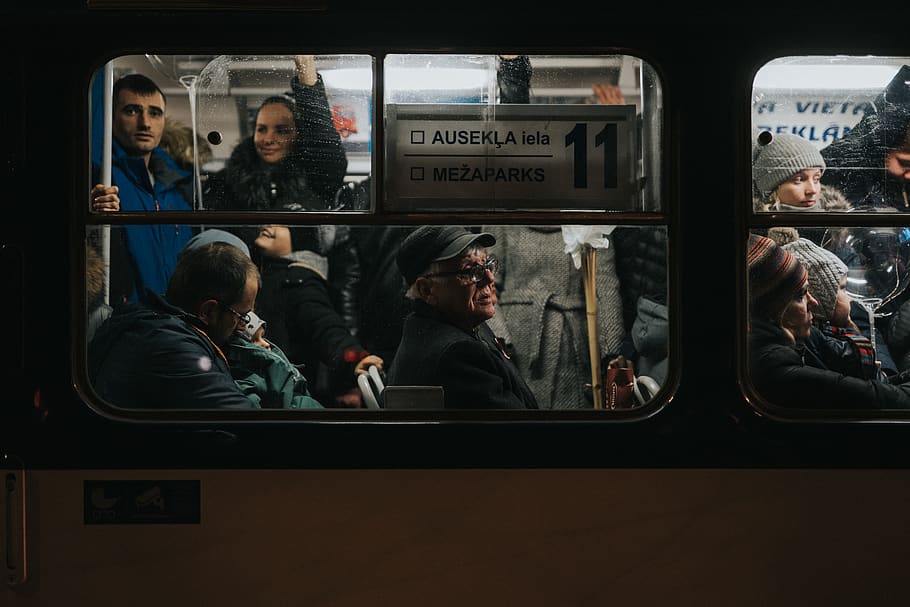 people inside train, group of people, real people, public transportation HD wallpaper