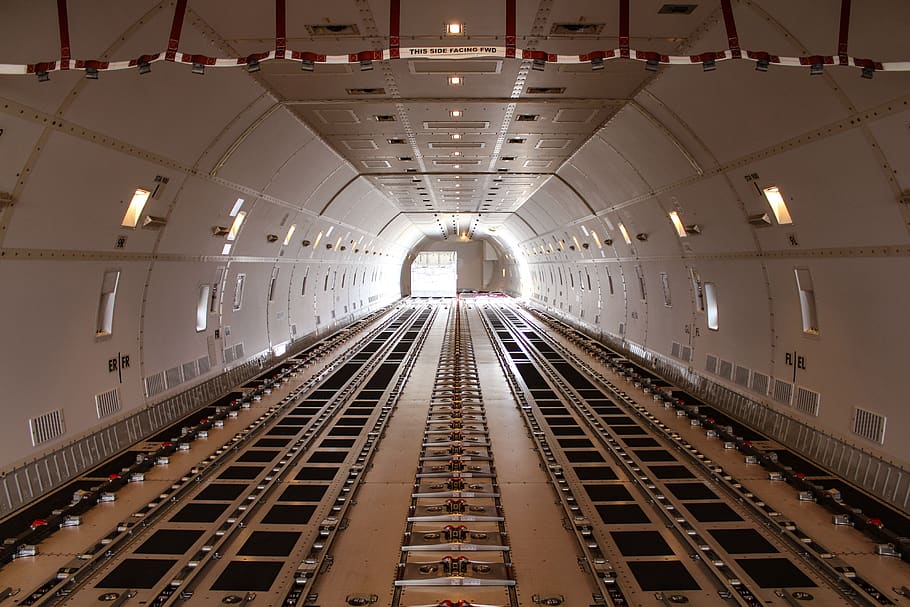 boeing, 747, cargo deck, sky, jet, airport, transport, b-747 HD wallpaper