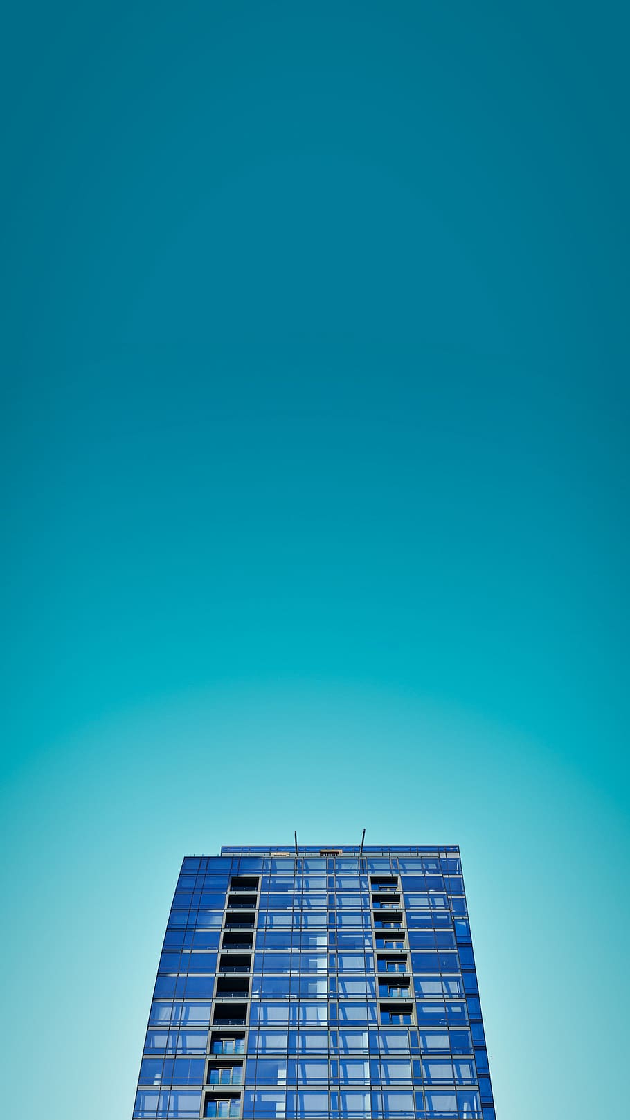 high-rise building, blue, architecture, sky, building exterior HD wallpaper