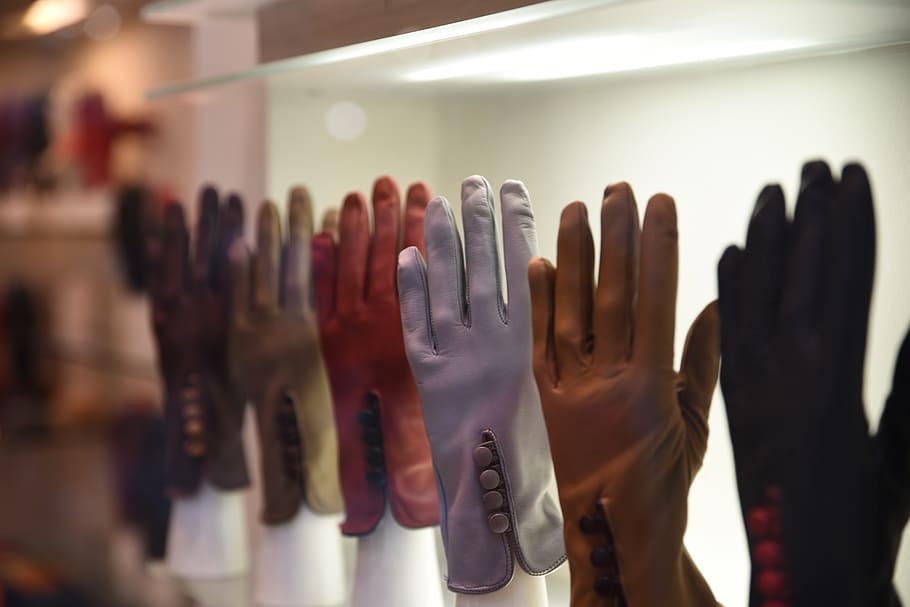assorted-color gloves on display, human hand, indoors, choice HD wallpaper