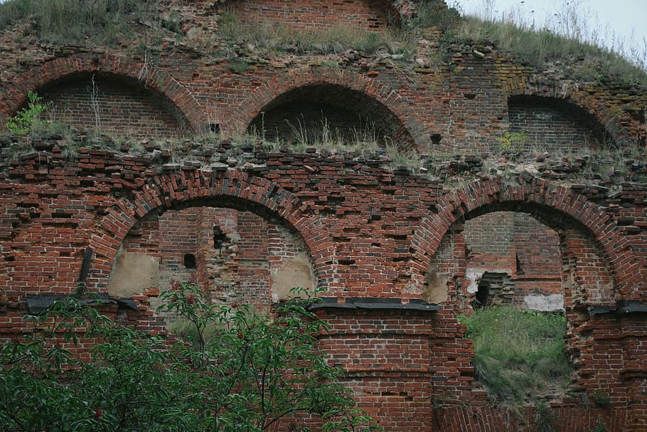 russia, novgorod oblast, ruin, arch, architecture, built structure, HD wallpaper
