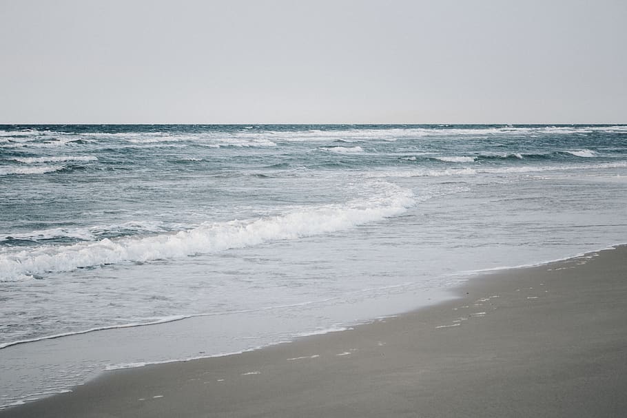 Hd Wallpaper: Juist, Germany, Waves, Beach, Sea, Land, Water, Motion 