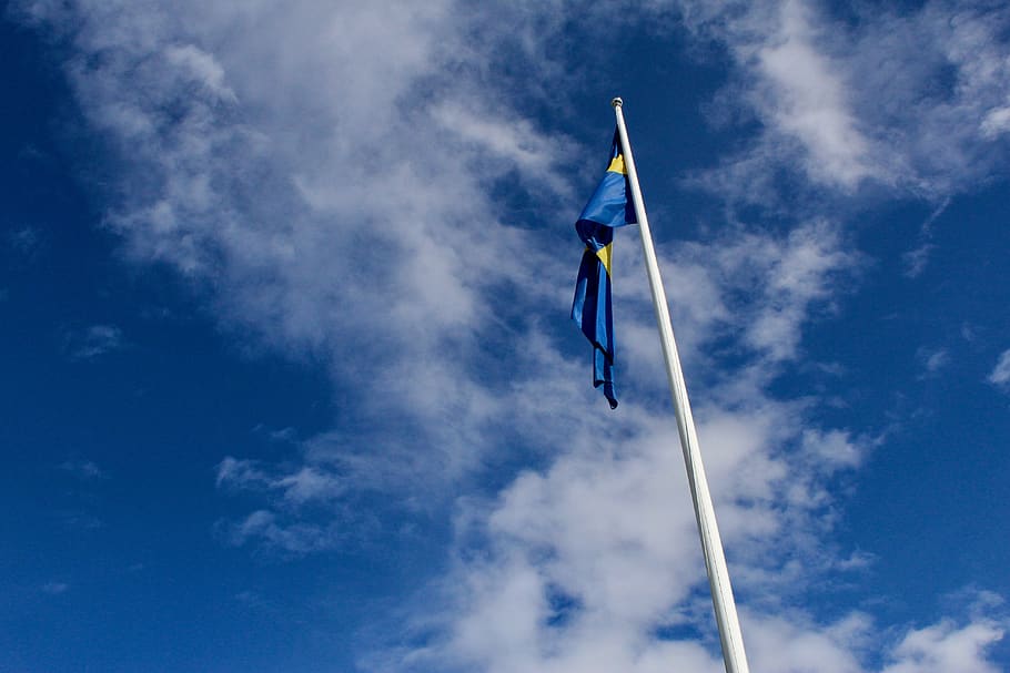 sweden, vilhelmina, sky, cloud - sky, low angle view, blue HD wallpaper