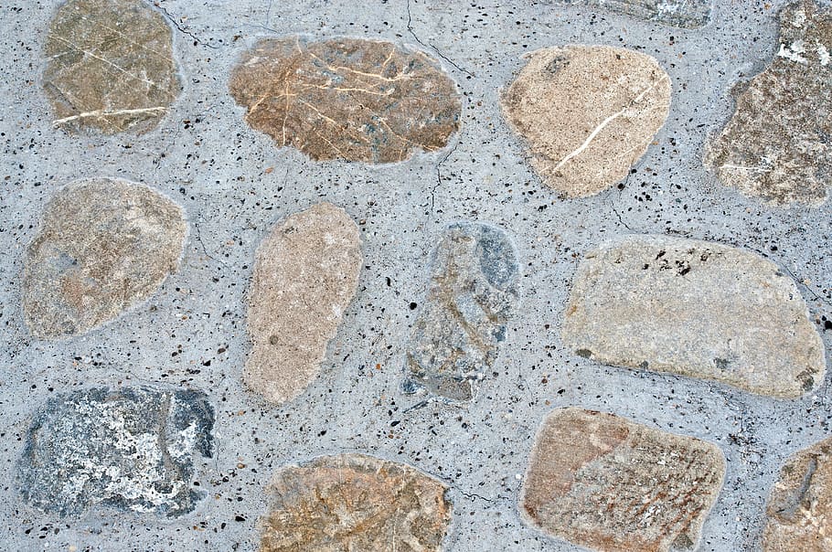 wall, concrete, stones, pattern, texture, background, architecture HD wallpaper